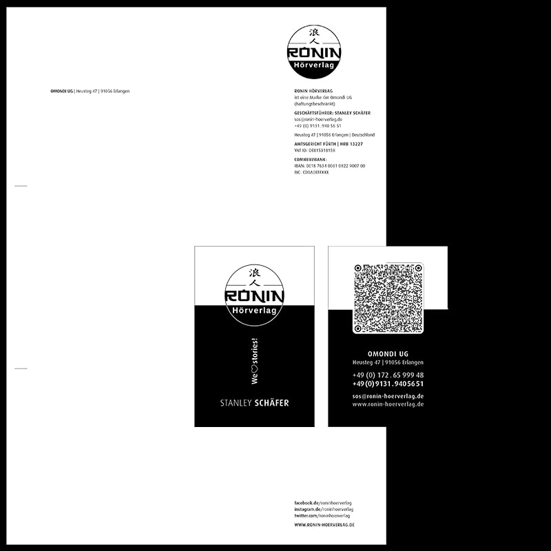 wayan-design grafik, Corporate Design, Ronin Hörverlag, 2020