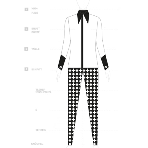 Modezeichnung, Kollektion Black & White, Emo-Style, 2015